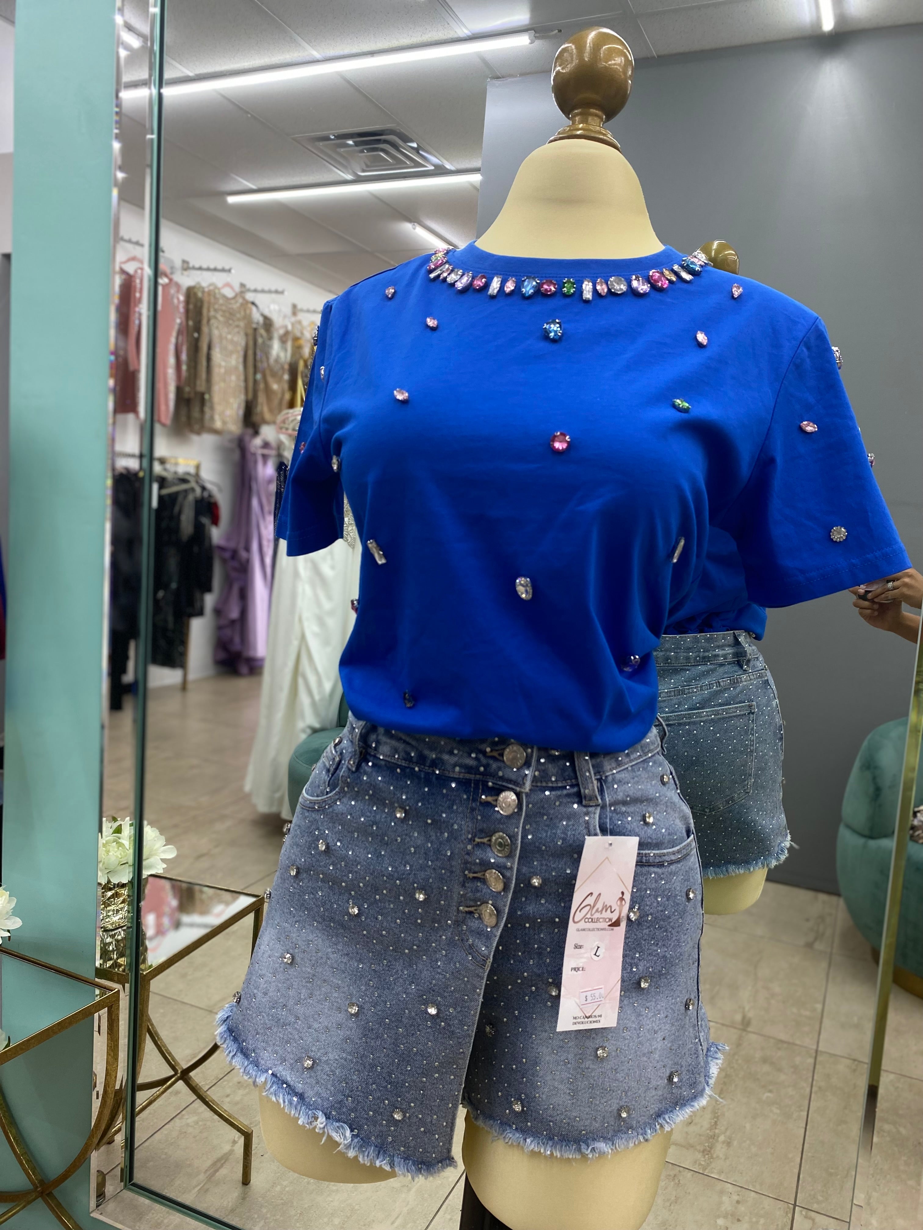 Azul cristal top