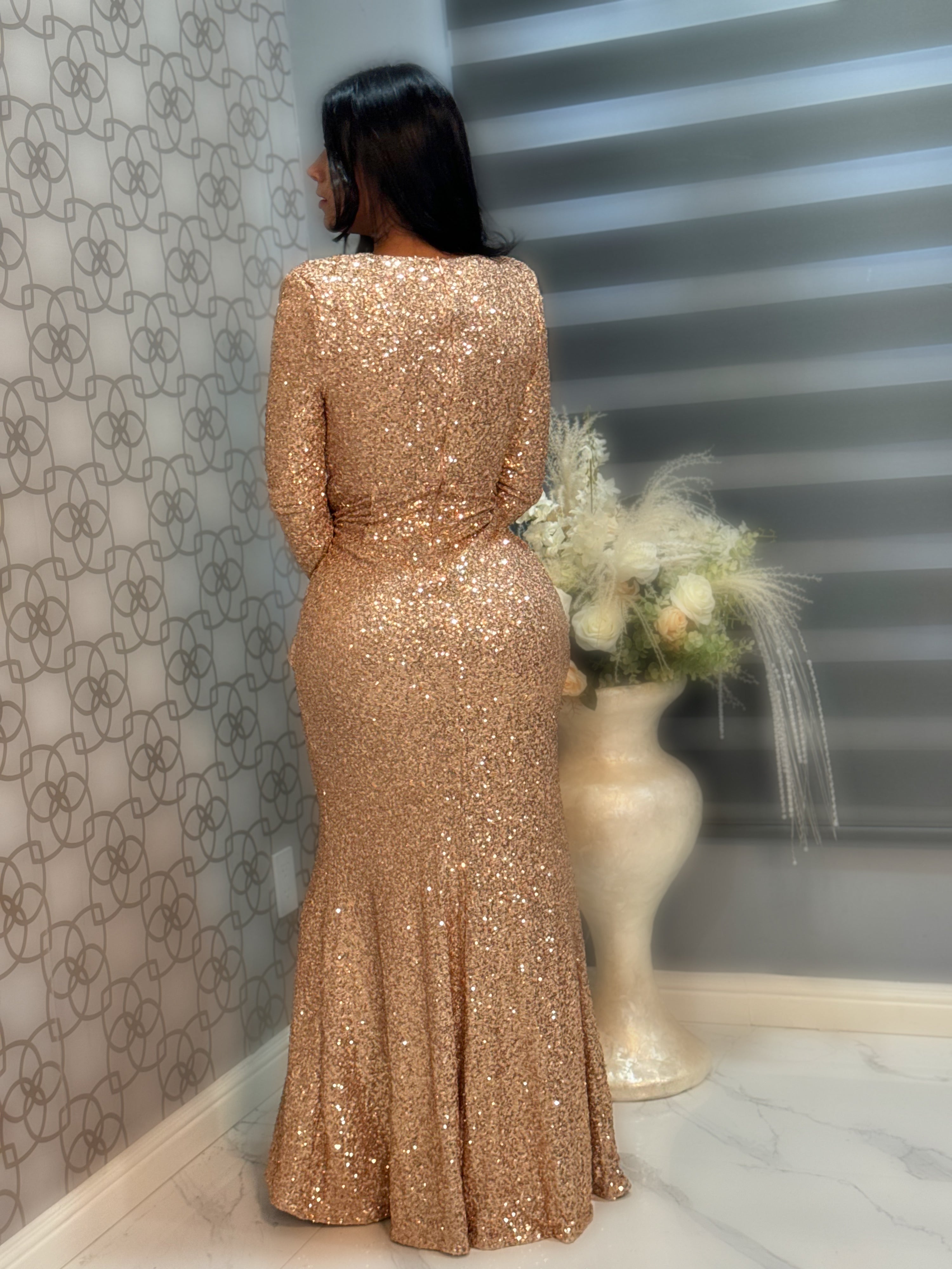 Champagne maxidress