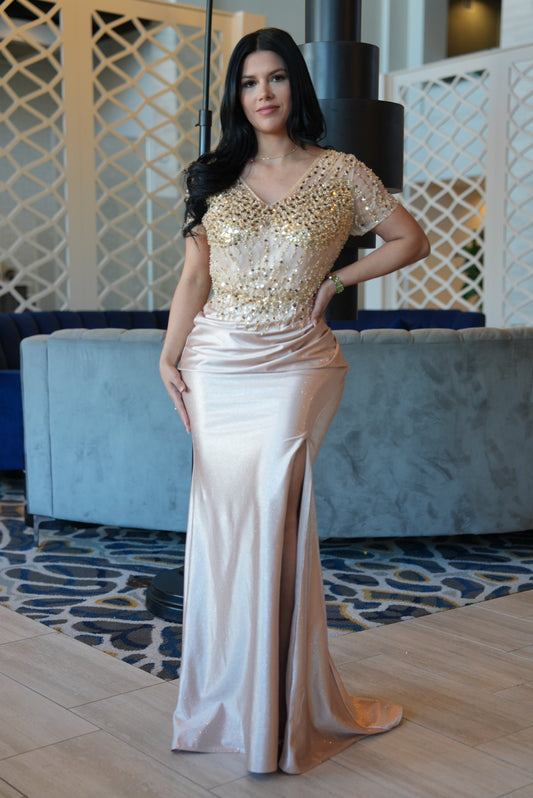 Ami gold dress