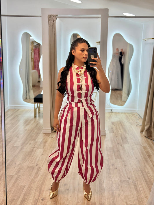 Magenta & white set