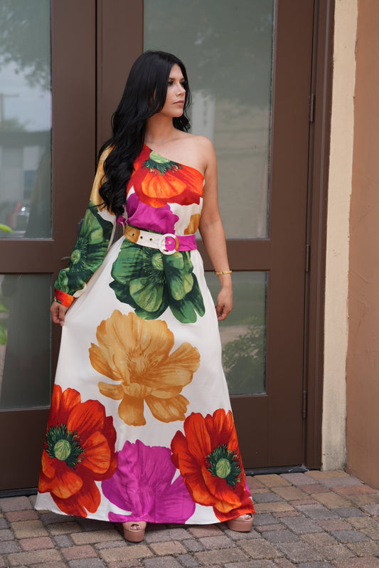 Flower print dress
