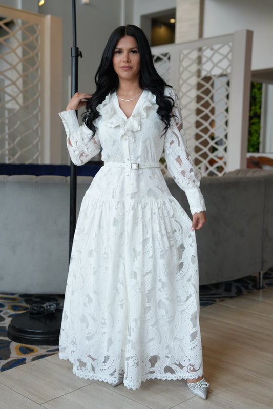 Fatima ivory dress