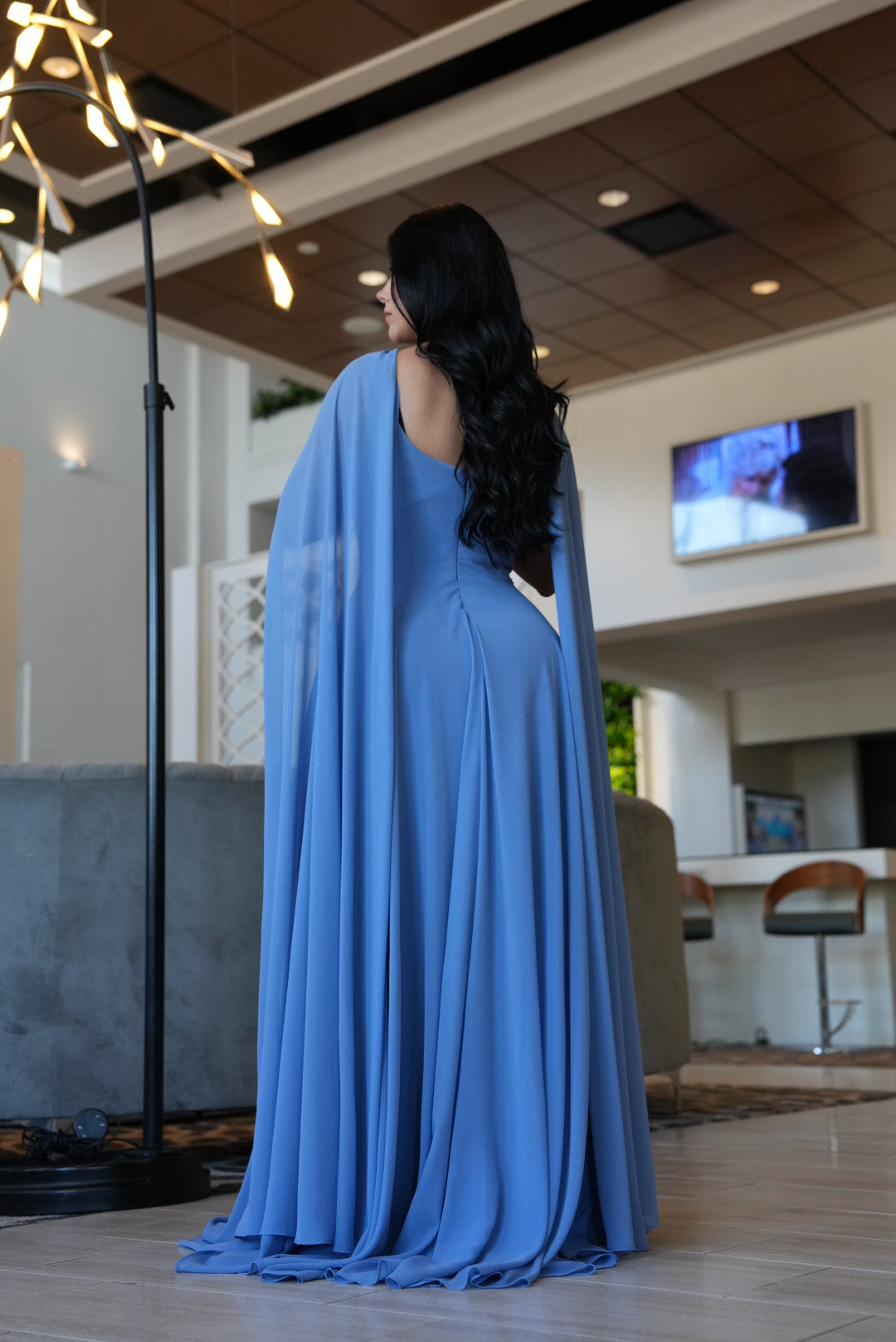 Queen dusty blue