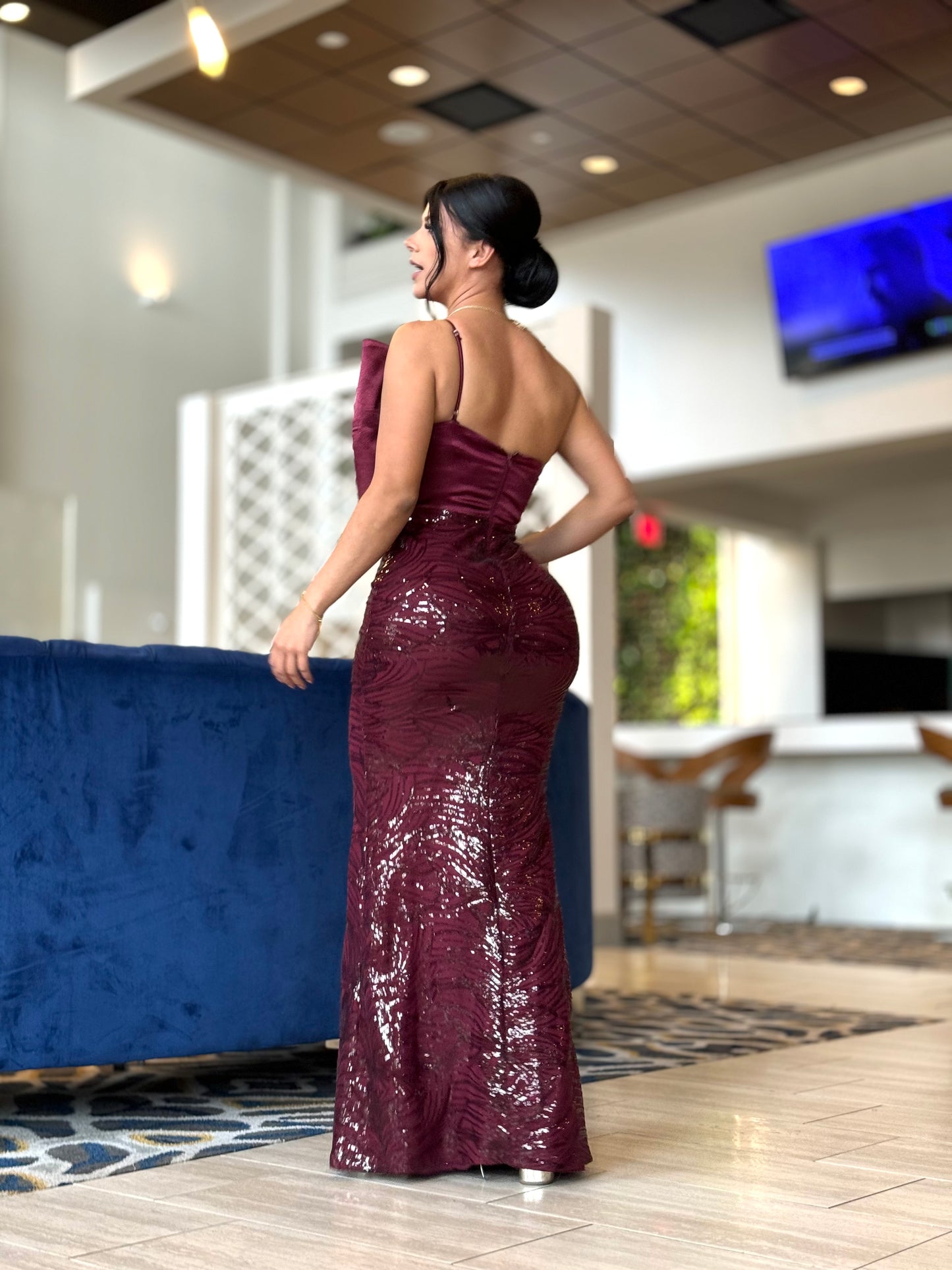 Burgundy maxi