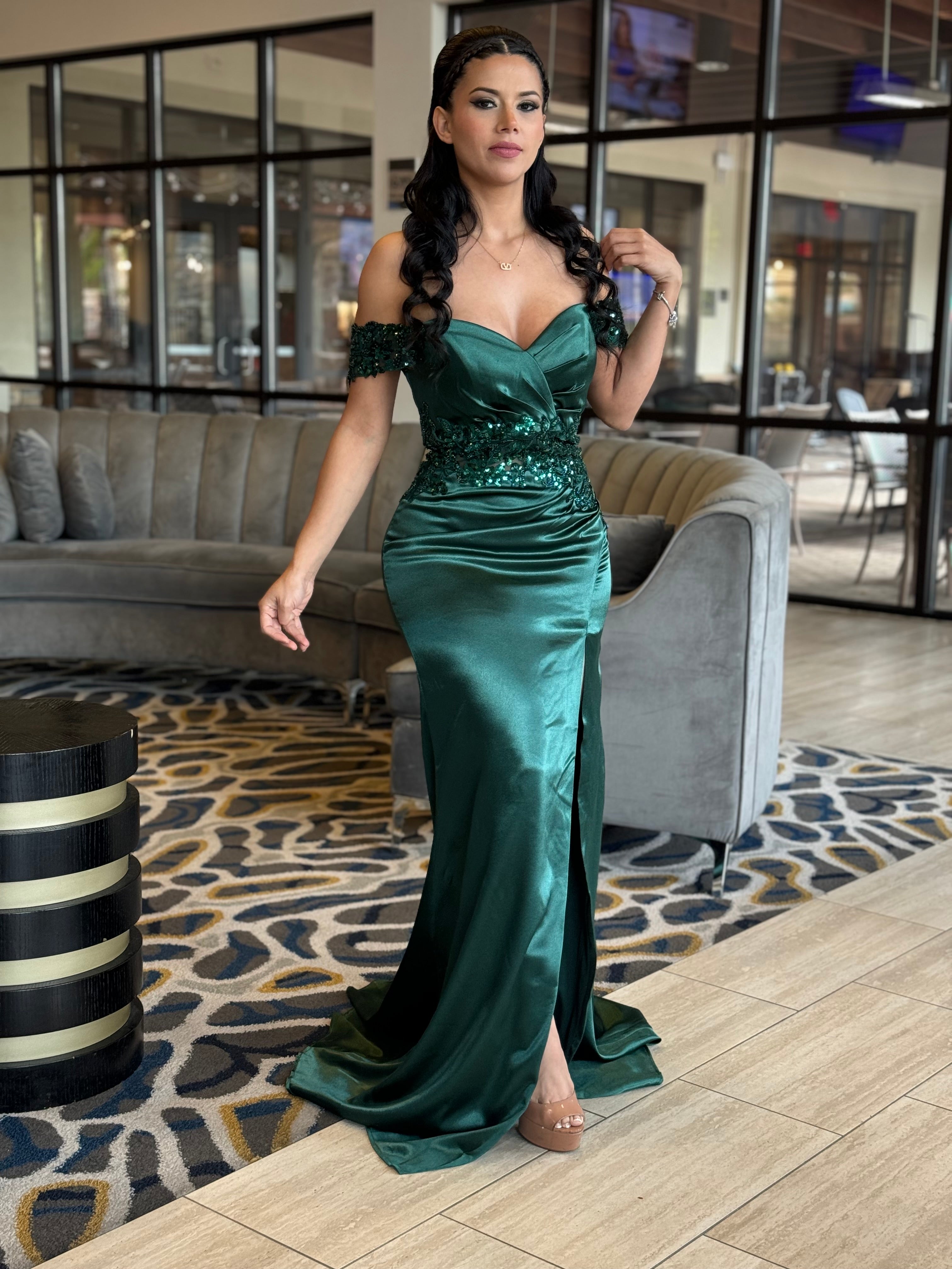 Victoria green maxi
