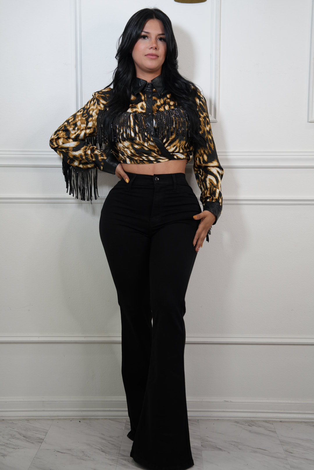 Maria print shirt