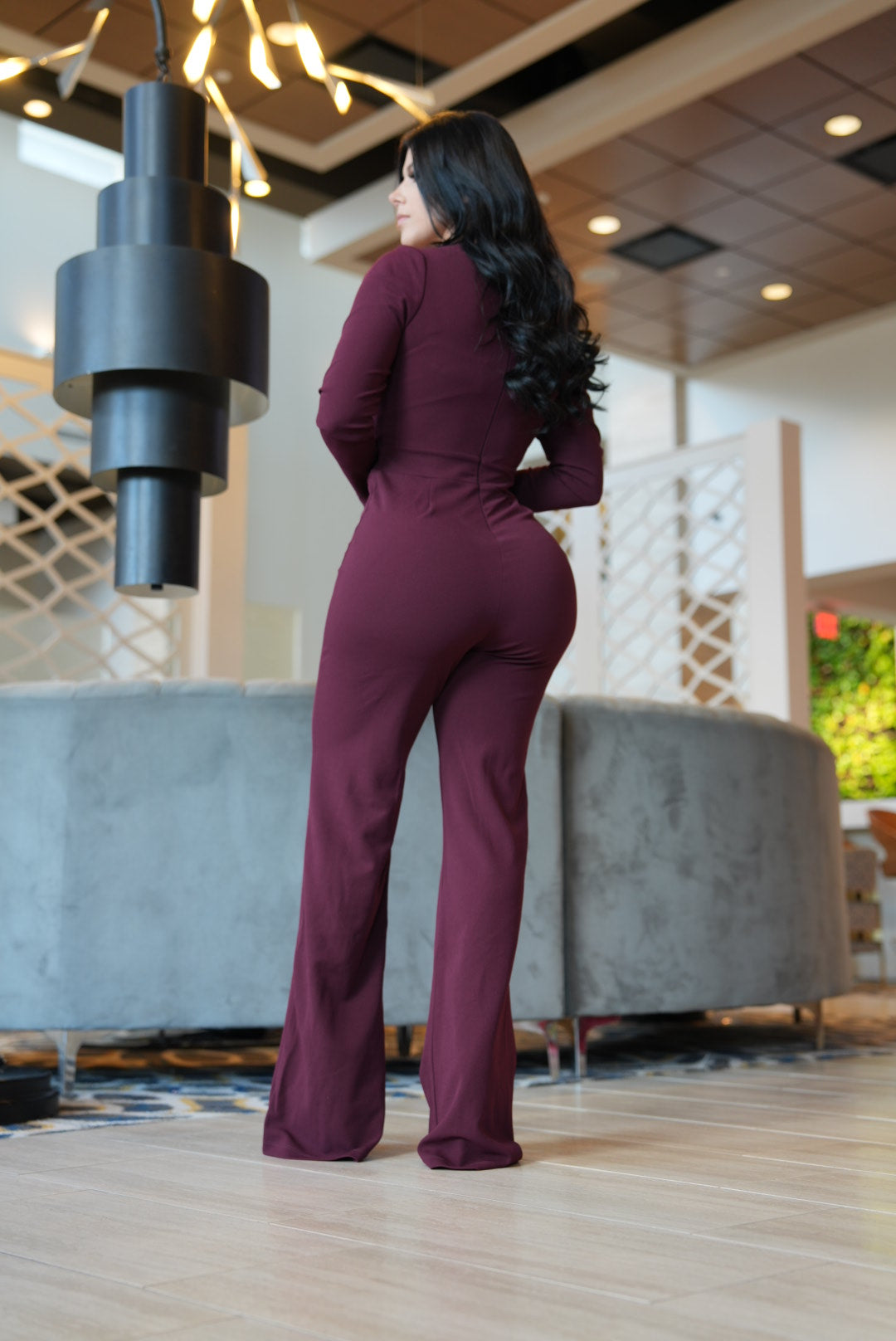 Julie Jumpsuit burgandy