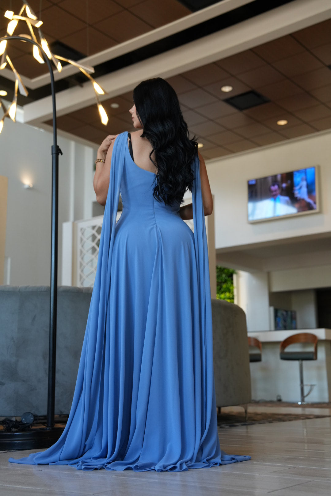 Queen dusty blue
