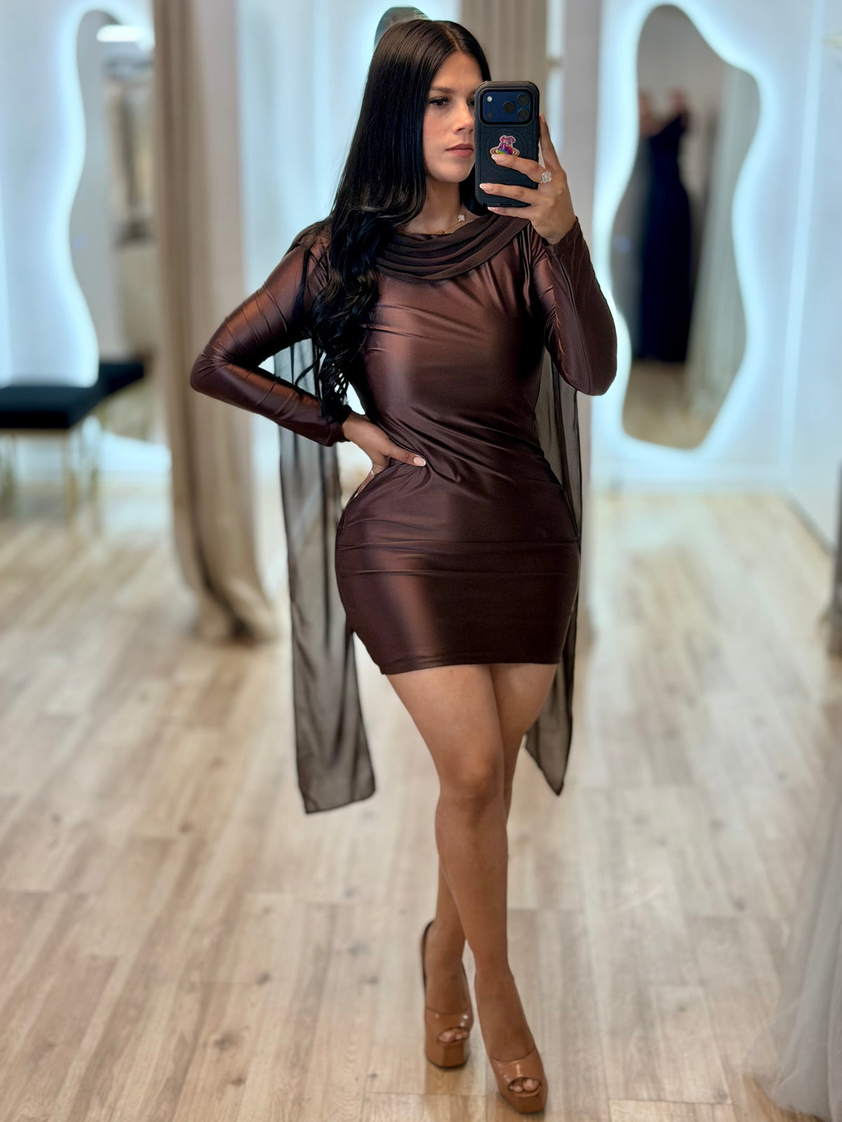 Anaria dress negro /cafe