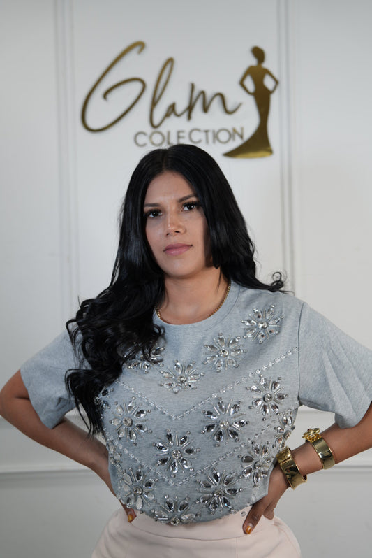 Cristal gray top