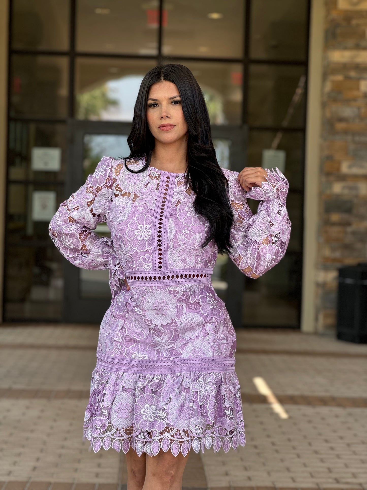 Lila lace dress
