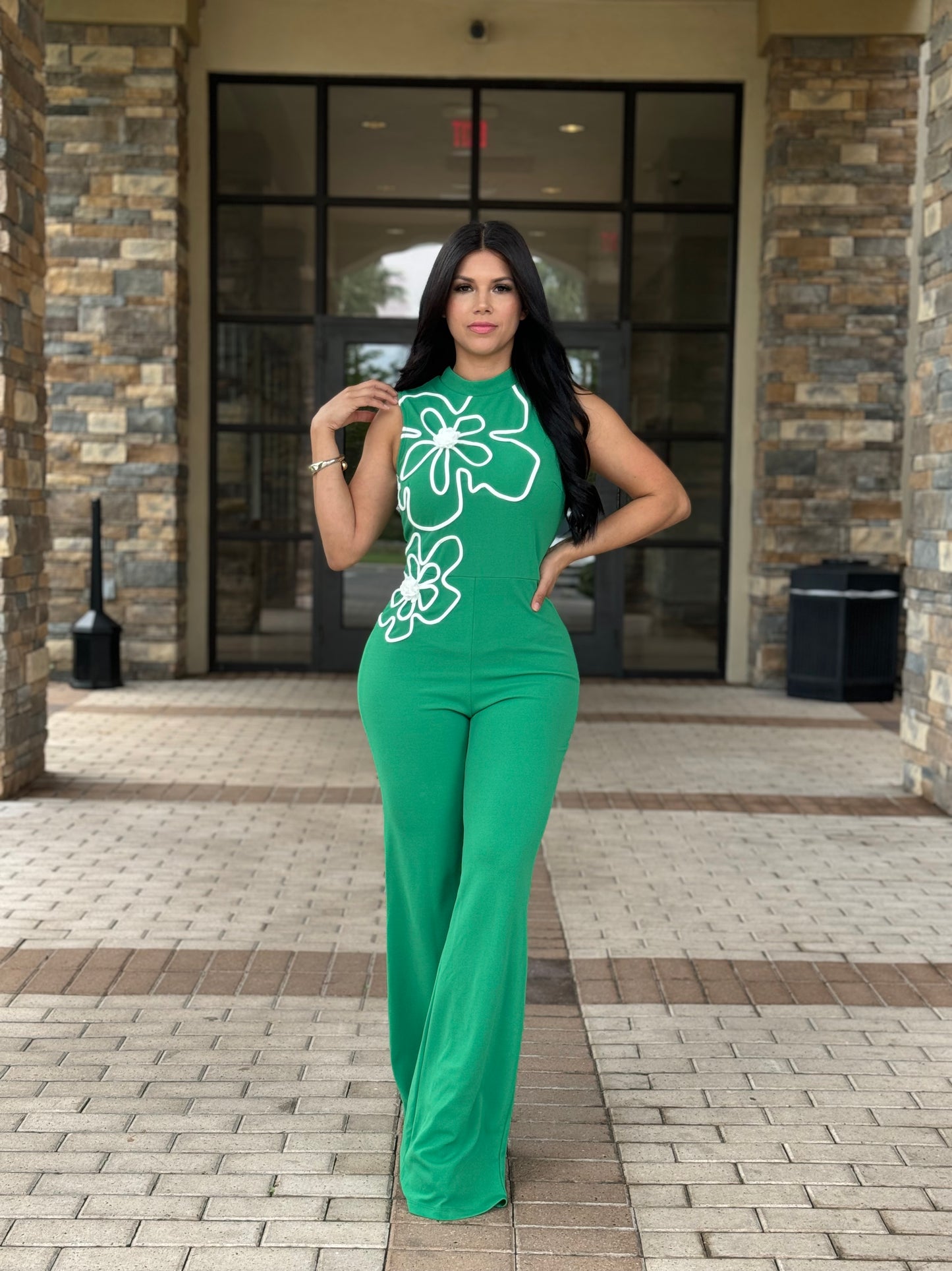 Kelly green jumpsuit