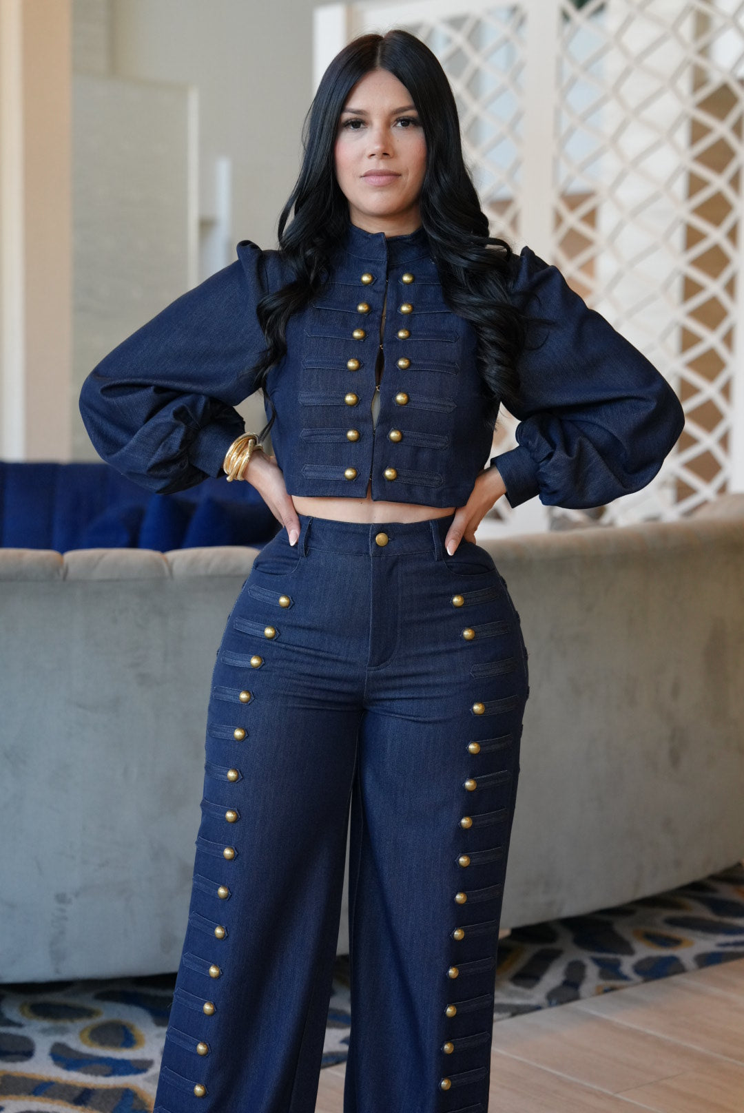 Isabela Denim set (no strech)
