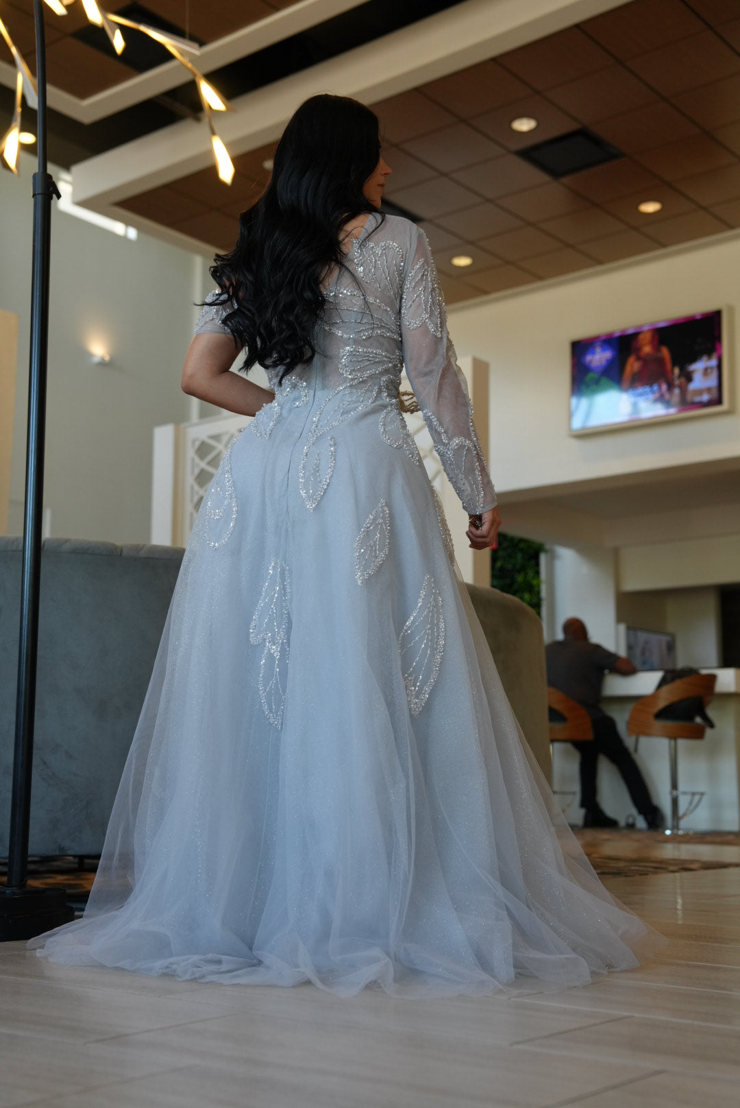 Antonella silver maxi
