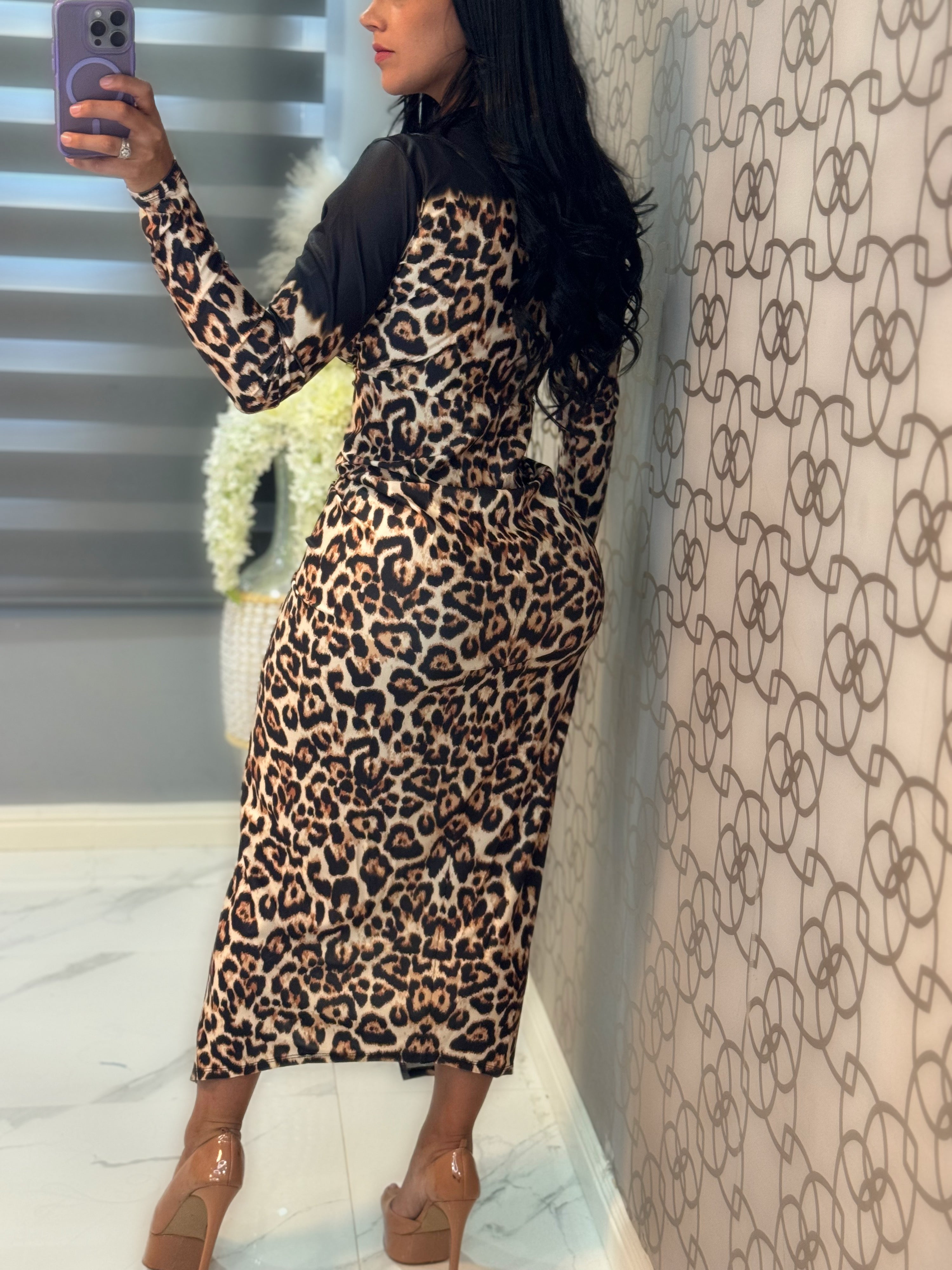 Animal print dress \vestido