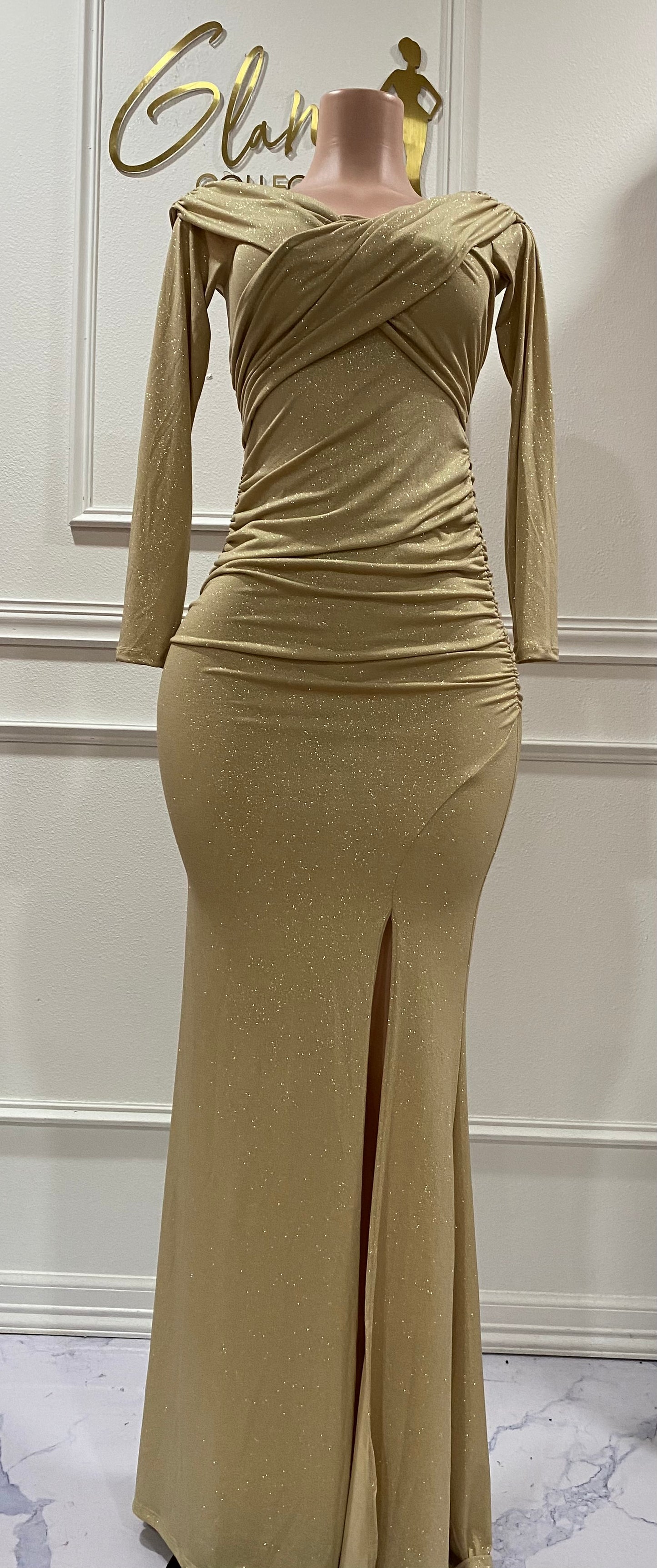 Gold dress