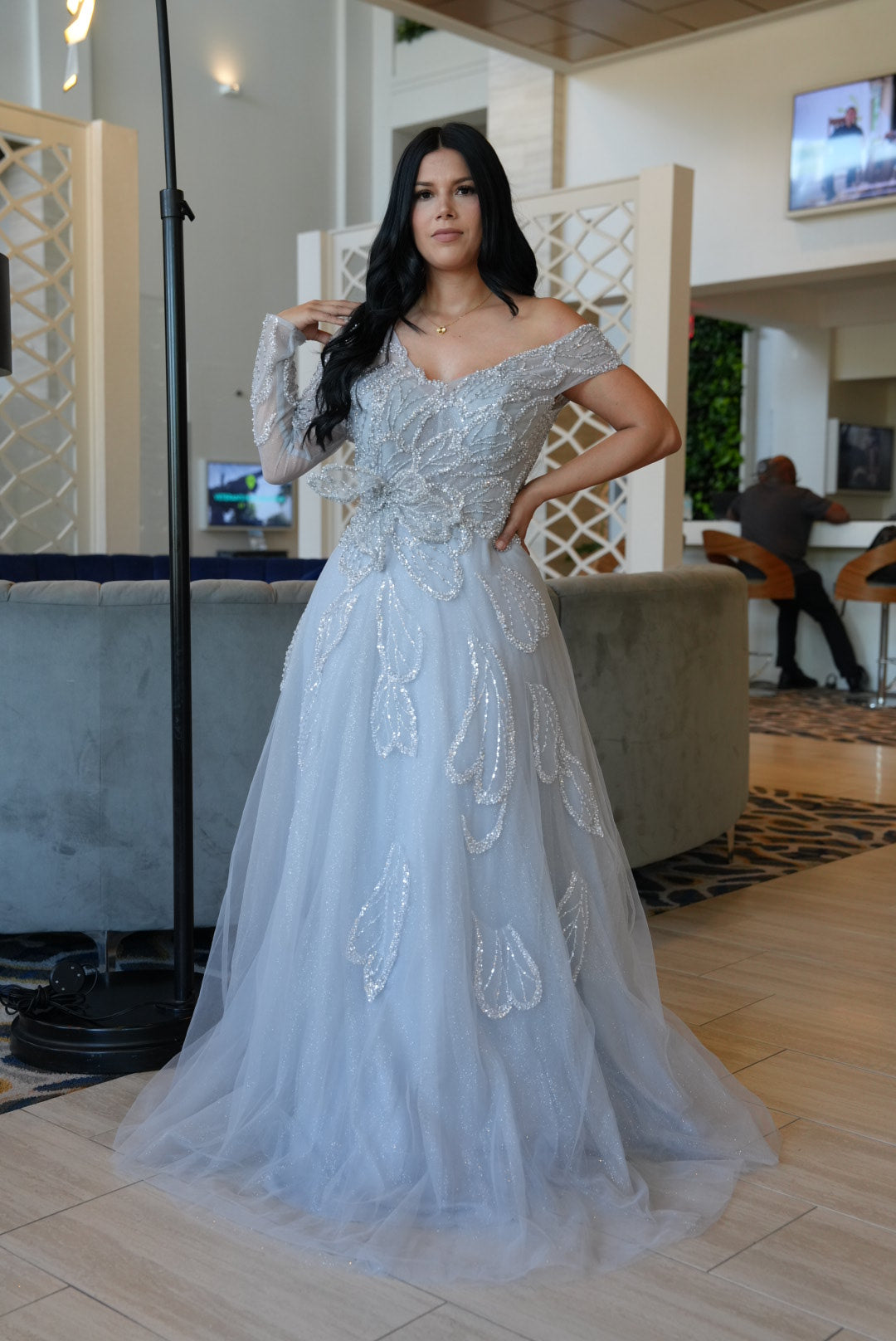 Antonella silver maxi