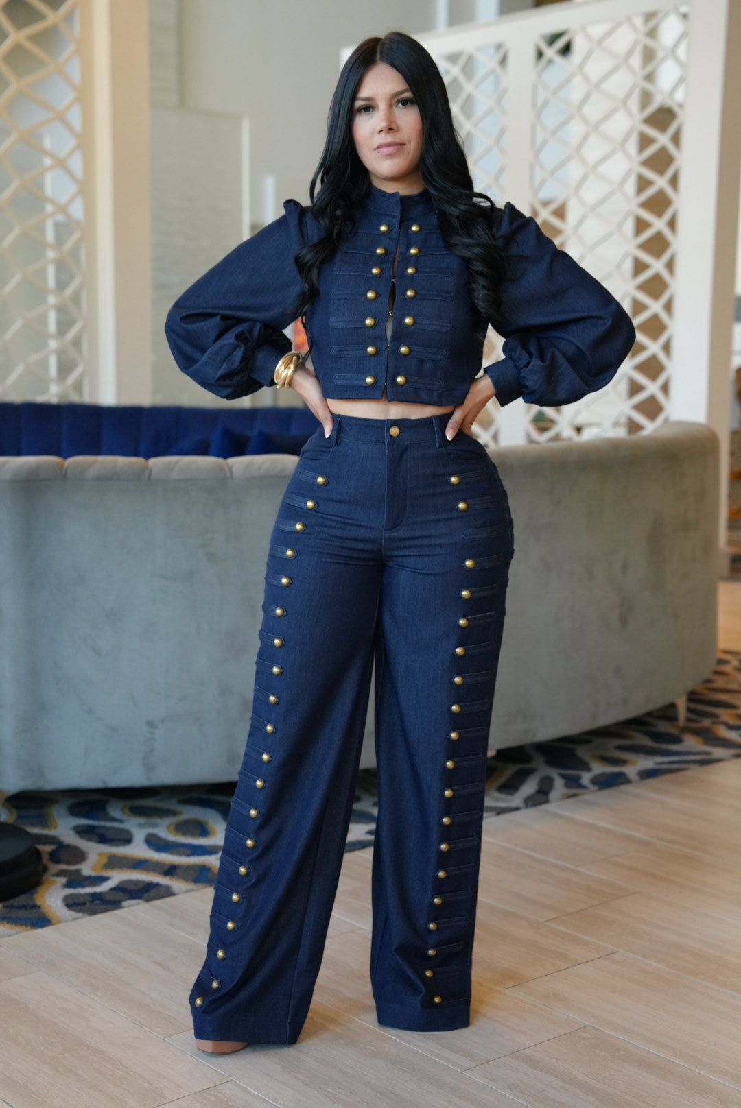 Isabela Denim set (no strech)