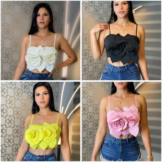 Flowers crop top